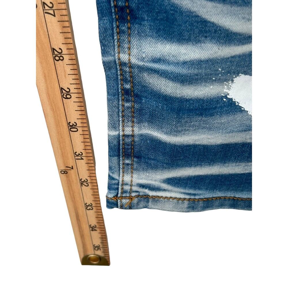 Mackeen Jeans Mens Size 40 Nite Market Button Fly Denim Skulls‎ Flames Mohawk - Picture 15 of 16